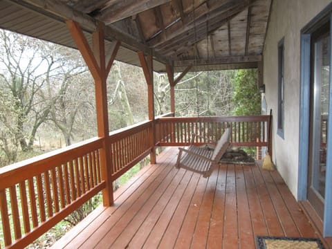 Front porch swing-perfect for bird watching!