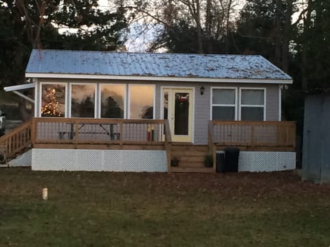 Christmas tree lights from sunroom. Seasonal addition!
