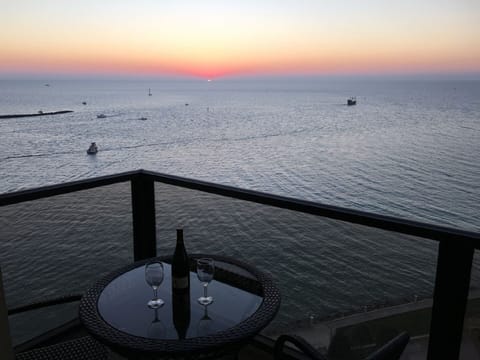 The sunsets are incredible from the balcony and we regularly see dolphins.