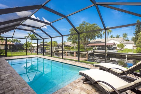 Heated pool under screened in lanai