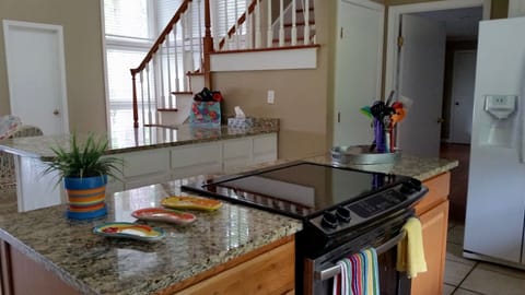 Kitchen island with stove