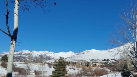 Winter view of Powder Mountain from balcony