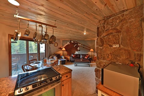 Kitchen looking into living space.
