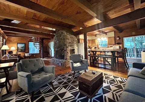 Open floor plan is spacious yet cozy