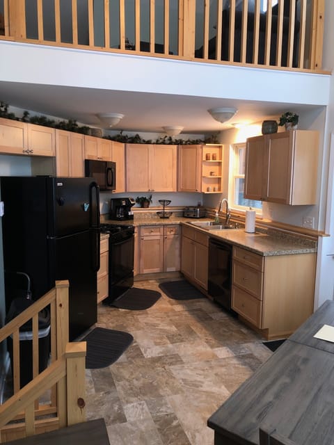 Kitchen with gas range