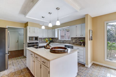 Large kitchen with island