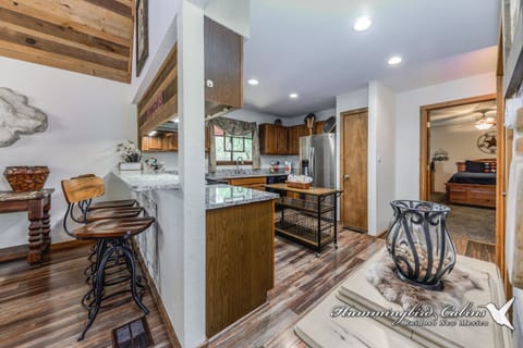Living room opens to kitchen