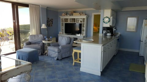 Just swivel around to watch TV