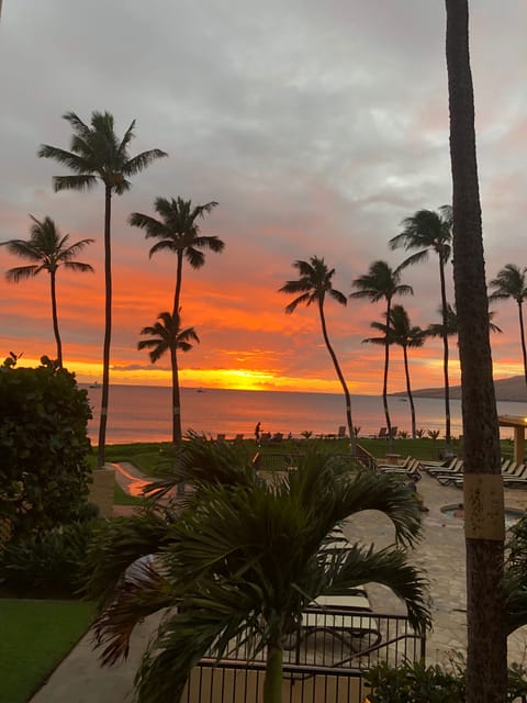 Beautiful sunset as seen from lanai