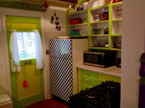 Kitchen with side door leading to driveway
