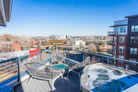 Deck with view of City, Avanti and Happy Camper