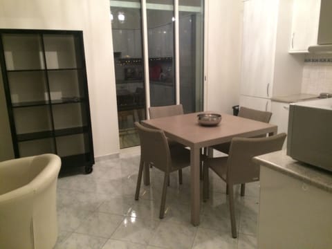 Kitchen opening to the terrace