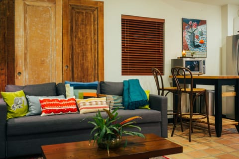 One of the sofa can easily turn into a super comfortable full-size bed.