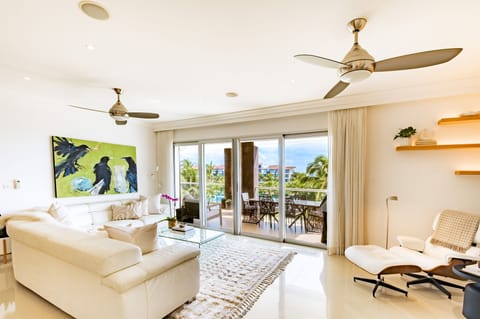 Living Area with Awesome beach and ocean views.  