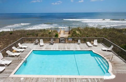 View of pool and our direct access to the ocean