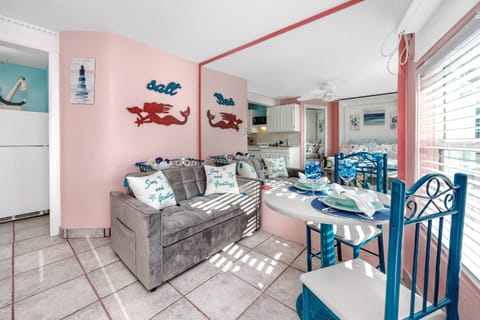 Convertible Twin Sleeper Sofa and Bistro Dining Set with Seating for Two