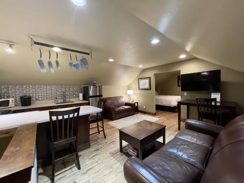 Open Living room with kitchen attached