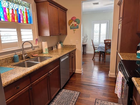 Fully stocked kitchen