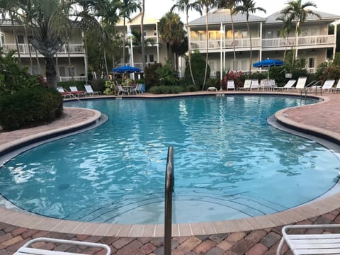 Large heated pool just steps from back porch