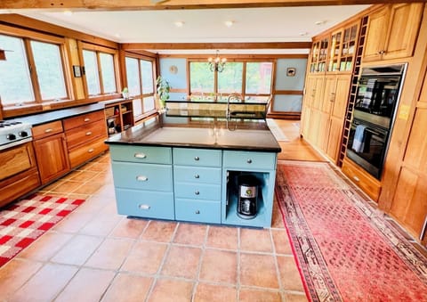 Gourmet kitchen with Wolf double oven