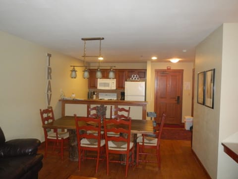 View of the kitchen.