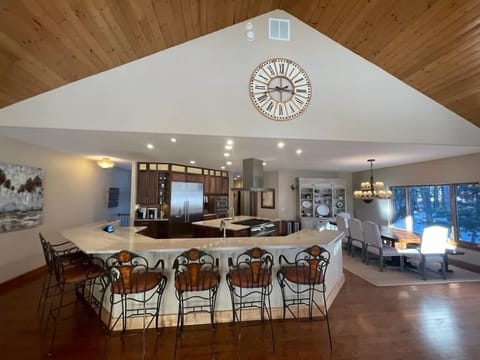 View of the kitchen & dining area from the great room