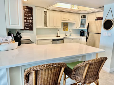 New updated kitchen with quartz countertops