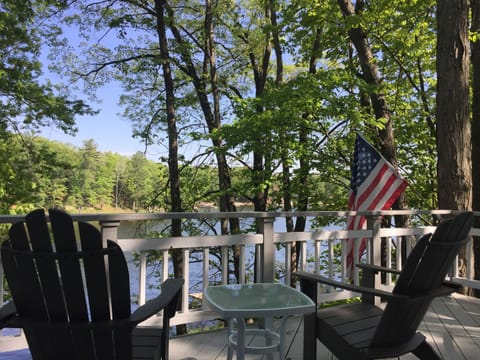 Unwind while watching the boats pass by on their after dinner cruise each night