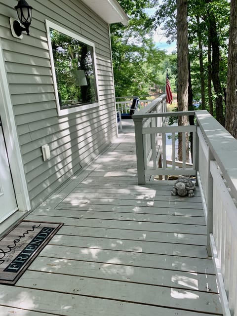 Out door space with wrap around deck with more great views of the water