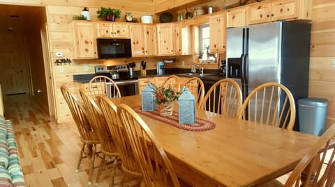 Dining area and kitchen