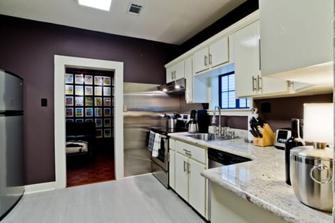 Spacious full kitchen, stainless appliances and dishwasher