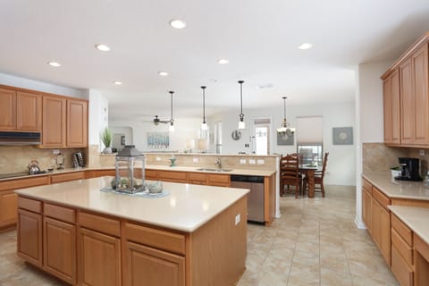 Kitchen with island.