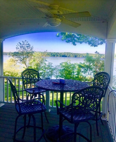 What a view from the wrap porch.  Main channel of lake.  You can see for miles!