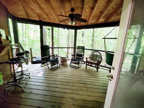 Covered porch for relaxing