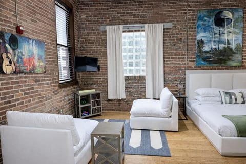 This studio features a king bed