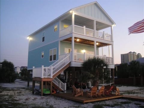 This is the house  pictured from Pensacola Beach Sound..  