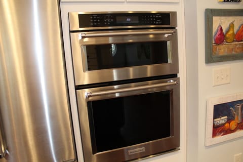 Recently updated microwave and oven