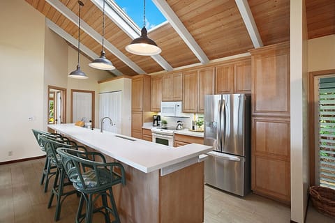FULLY EQUIPPED KITCHEN WITH OCEAN VIEWS