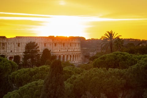 Sunset on Colosseum (view from the bedroom)