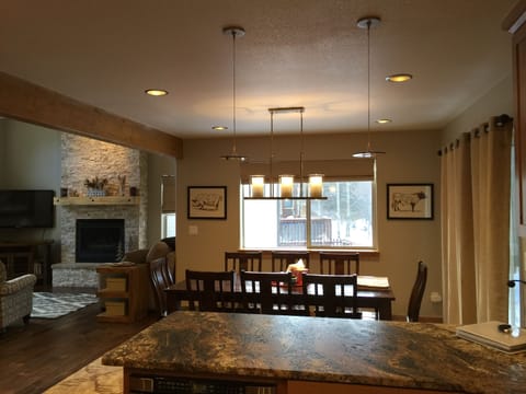 New dining room table.  Great place to gather and dine together, or just work.