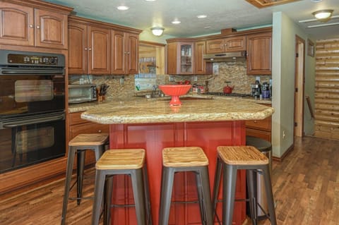 Fully stocked gourmet kitchen with everything to prepare and serve amazing meals