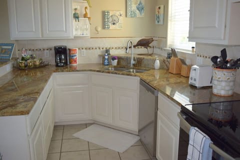 Kitchen stocked with necessities for your visit (3rd floor)