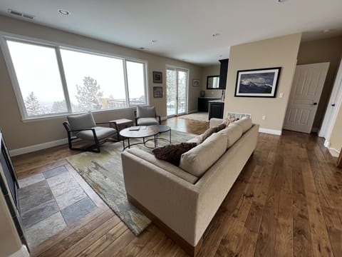 Another view of the top level entertainment area and outside porch.