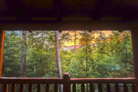 Gorgeous Sunset Over The Mountains Off The Back Deck!