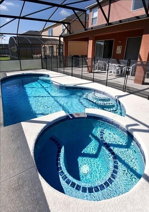 Covered Porch and Pool Area