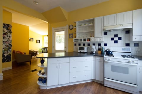 Enjoy cooking while visiting with friends and family