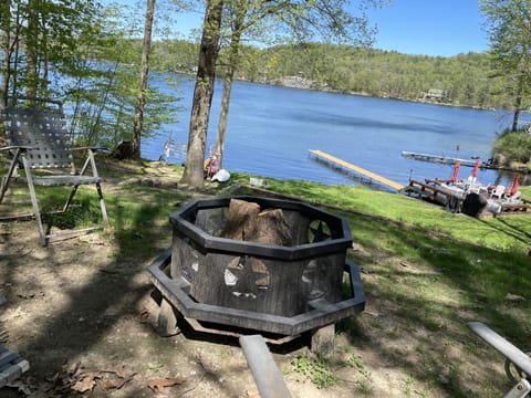 Fire pit to sit around in the evening with friends. 