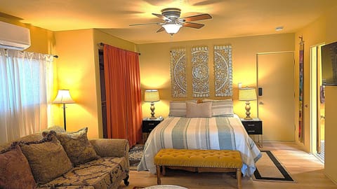 Queen size bed with comfort mattress &
Goose down sofa