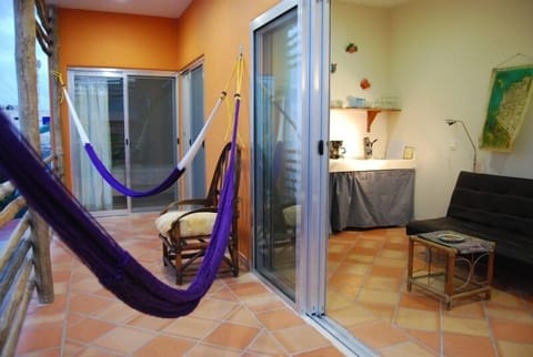 Terrace overlooking one of the most charming streets in the downtown area.