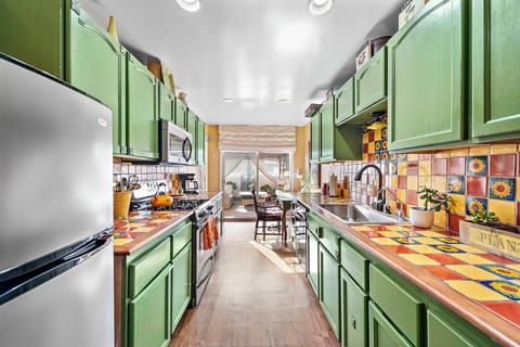 Another view of the kitchen with original Spanish tiles